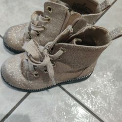 Gold Glitter Boots 9C