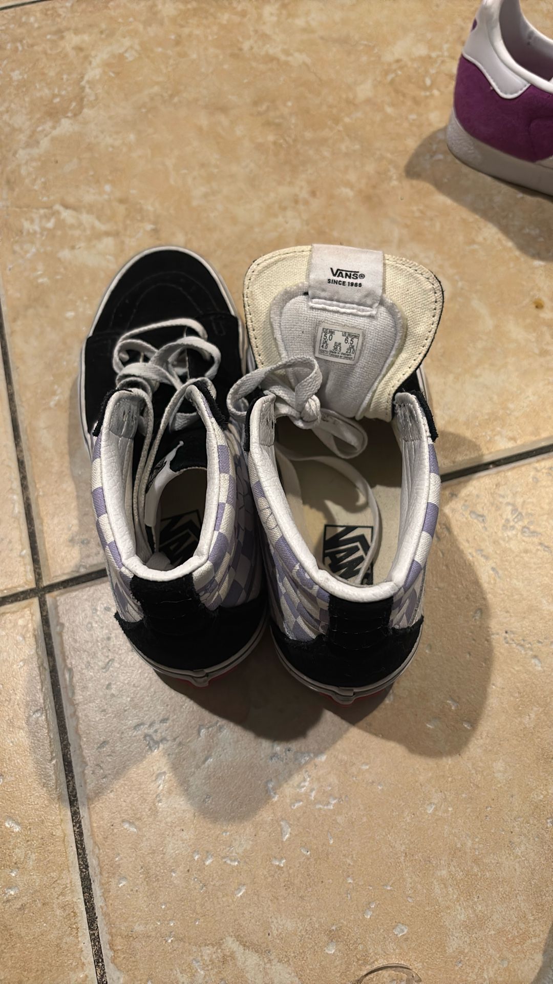 Lavender Checkered VANS