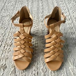 Beige Color High Heel  Summer Sandal 