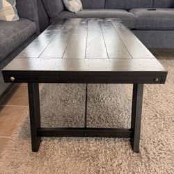 Ashley Rustic Black Coffee Table For Sale 