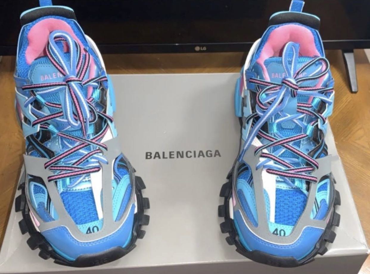Balenciaga Track Trainer Light Blue Pink