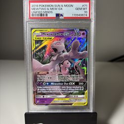 Mewtwo Mew Gx PSA 10 Pokemon 