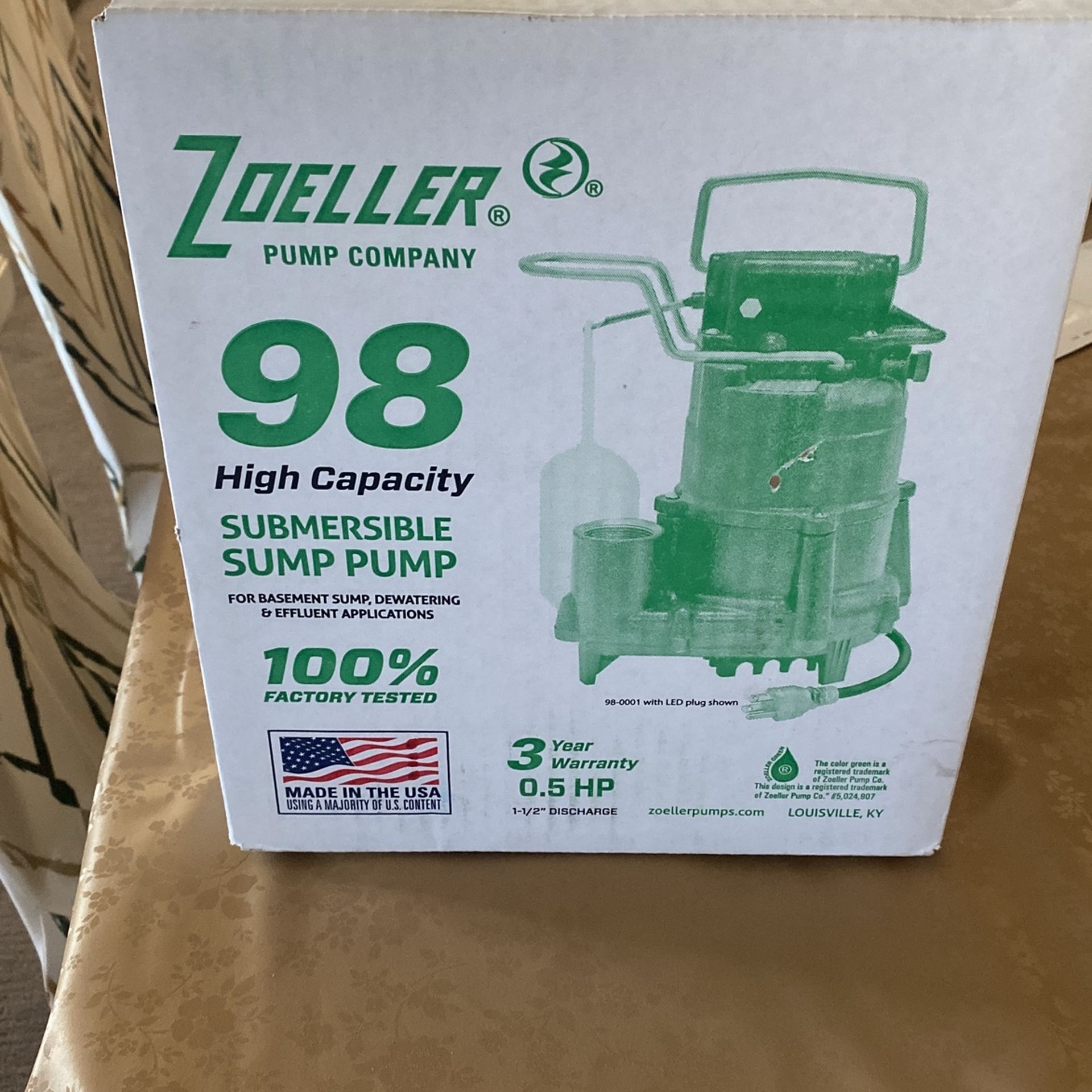 Zoeller Water Pump