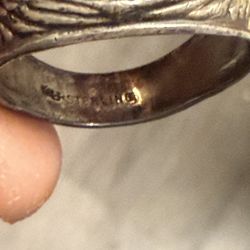 Sterling Silver Is Air Force Ring With Blue Sapphire 