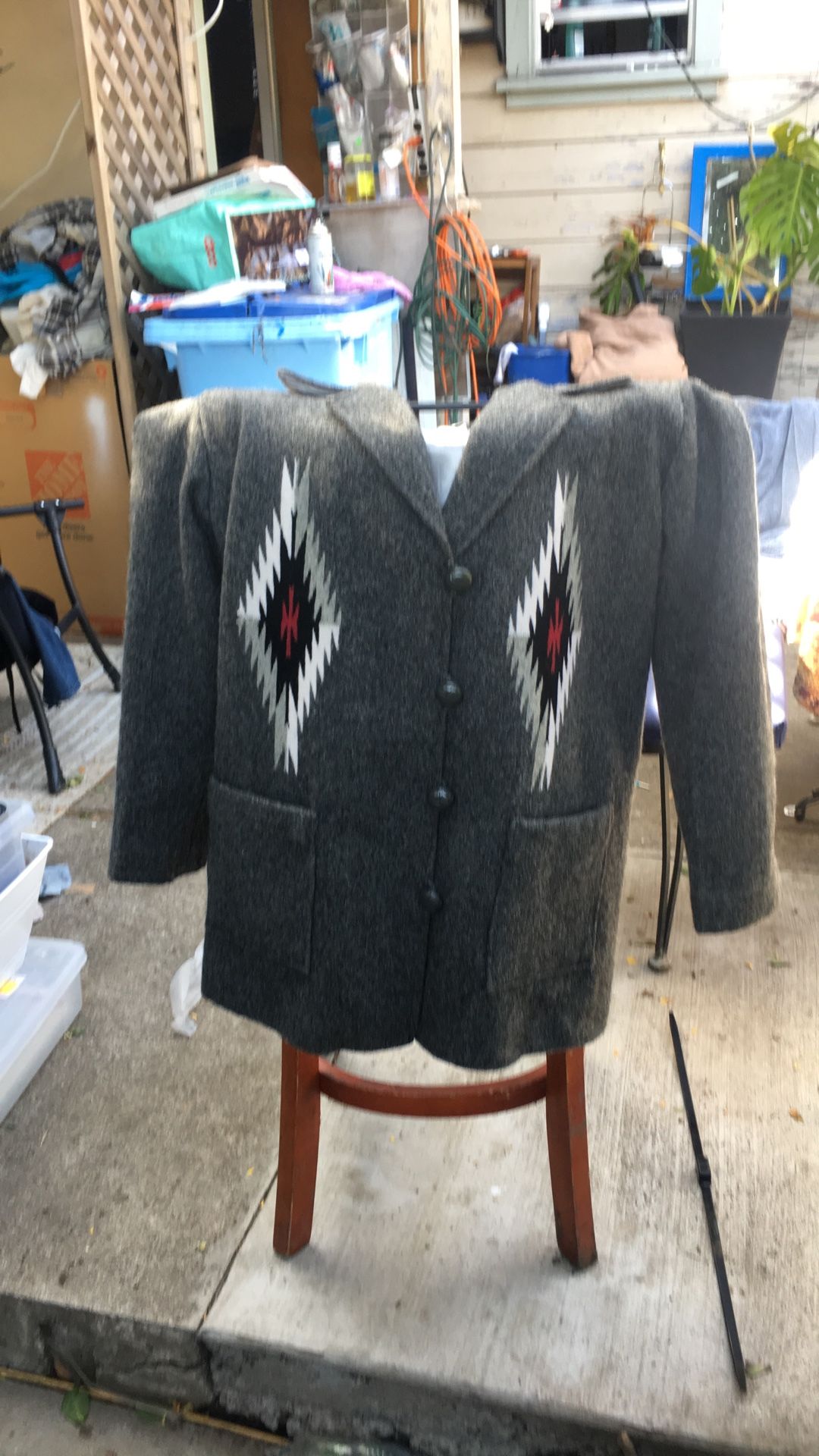 Vintage Ortegas Chimayo Womens Wool Coat