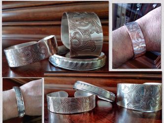 Repurposed Antique Silverplate Bracelets