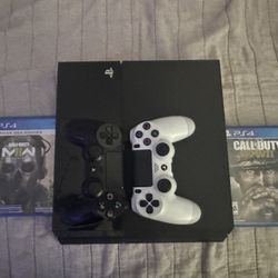 PS4 500gb. Two Controllers. 2 COD Games. 