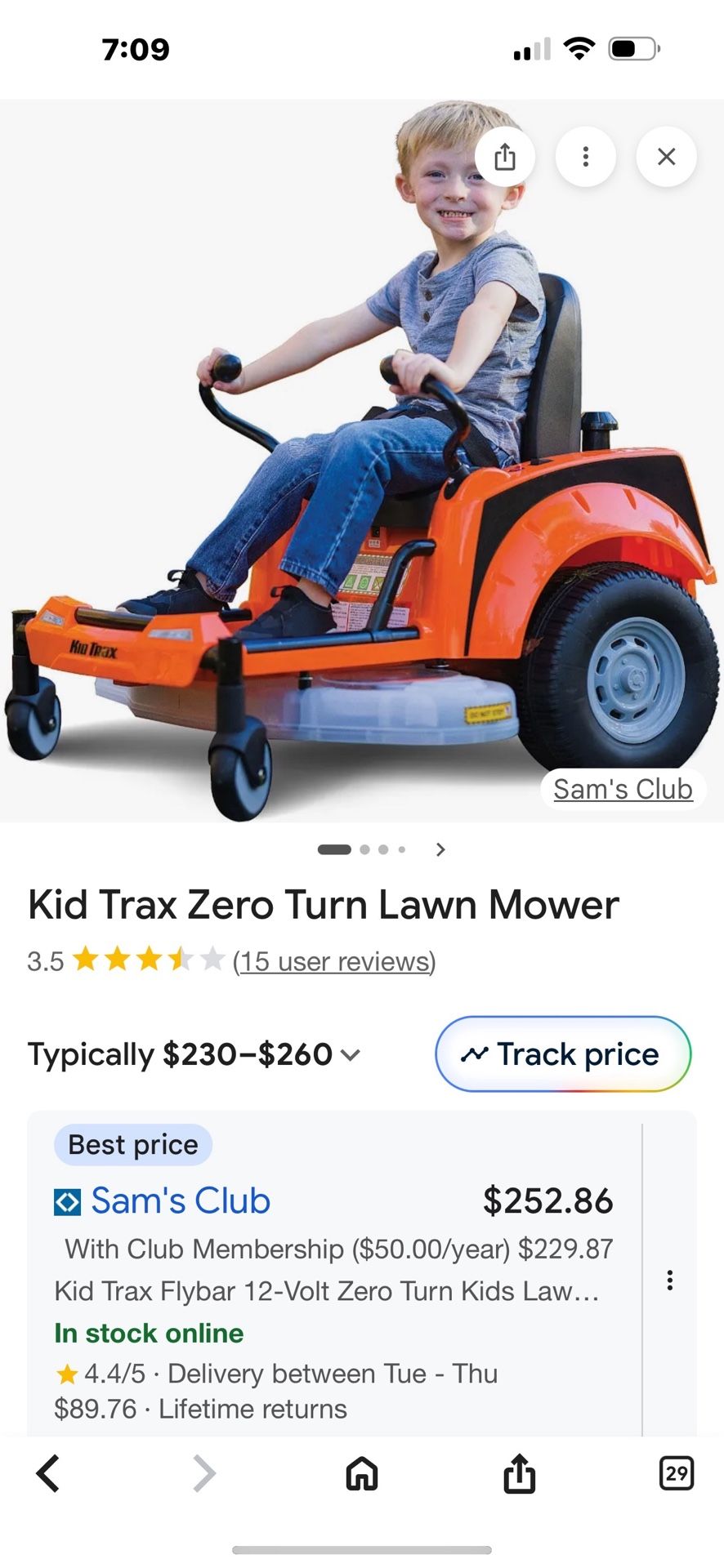 Kid Trax Zero Turn Lawn Mower