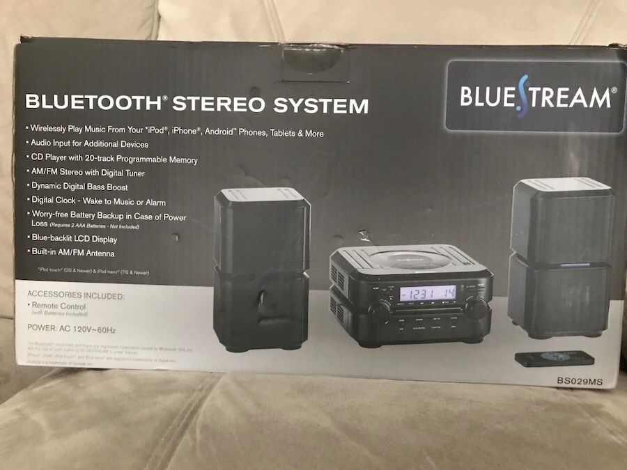 New. Bluetooth stereo systems with remote