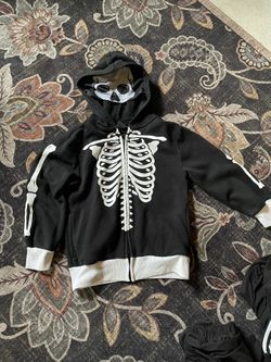 Cool Size 8 Boys Skeleton Hoodie + Adidas Sweats