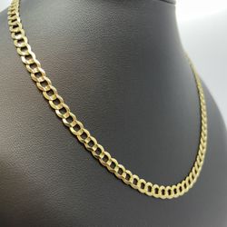 Gold Cuban Chain 14K New