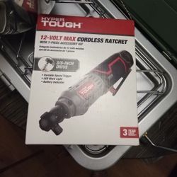 Hyper Tough 12 Volt MAX Cordless Ratchet 3/8 Inch Drive