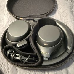 Sony WH-1000XM4 Wireless Noise Cancelling Headphones – Excellent + Case & Cables