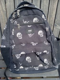Vans Skull Print Black Backpack