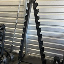 New “A” style rack for 10 pairs of dumbbells. New in box 📦 $100