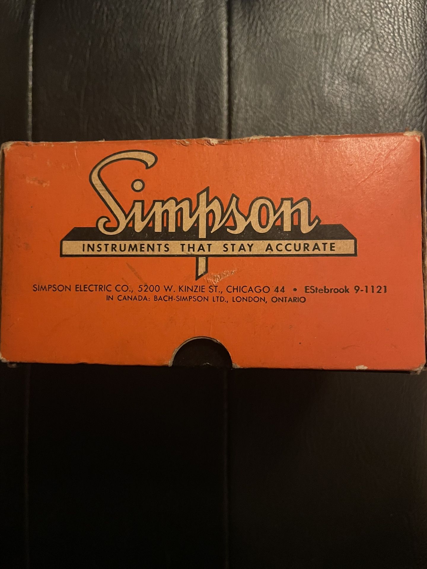 Simpson Instruments That Stay Accurate. Mod 1329. 0-1 DC Milliaperes