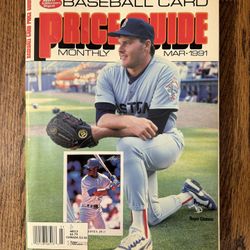 MARCH 1991 Baseball Card Price Guide Clemens cover & 5 mint cards BONDS JUSTICE