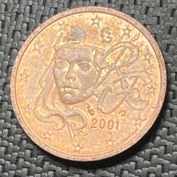 2001 Two Cent Euro Coin 