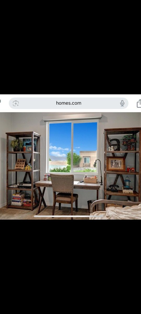 Decorative Bookshelf Set With Matching Office Desk