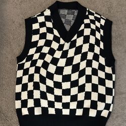 Oversized black and white Vest Extra  large 