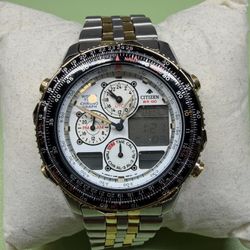 Citizen Pro Master Navihawk World Time Chronograph C300-Q00206 TA 2tone St.Steel