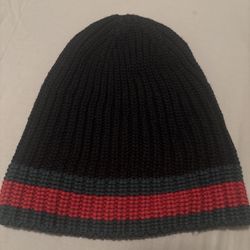 GUCCI WOOL BLACK BEANIE MEN SIZE M
