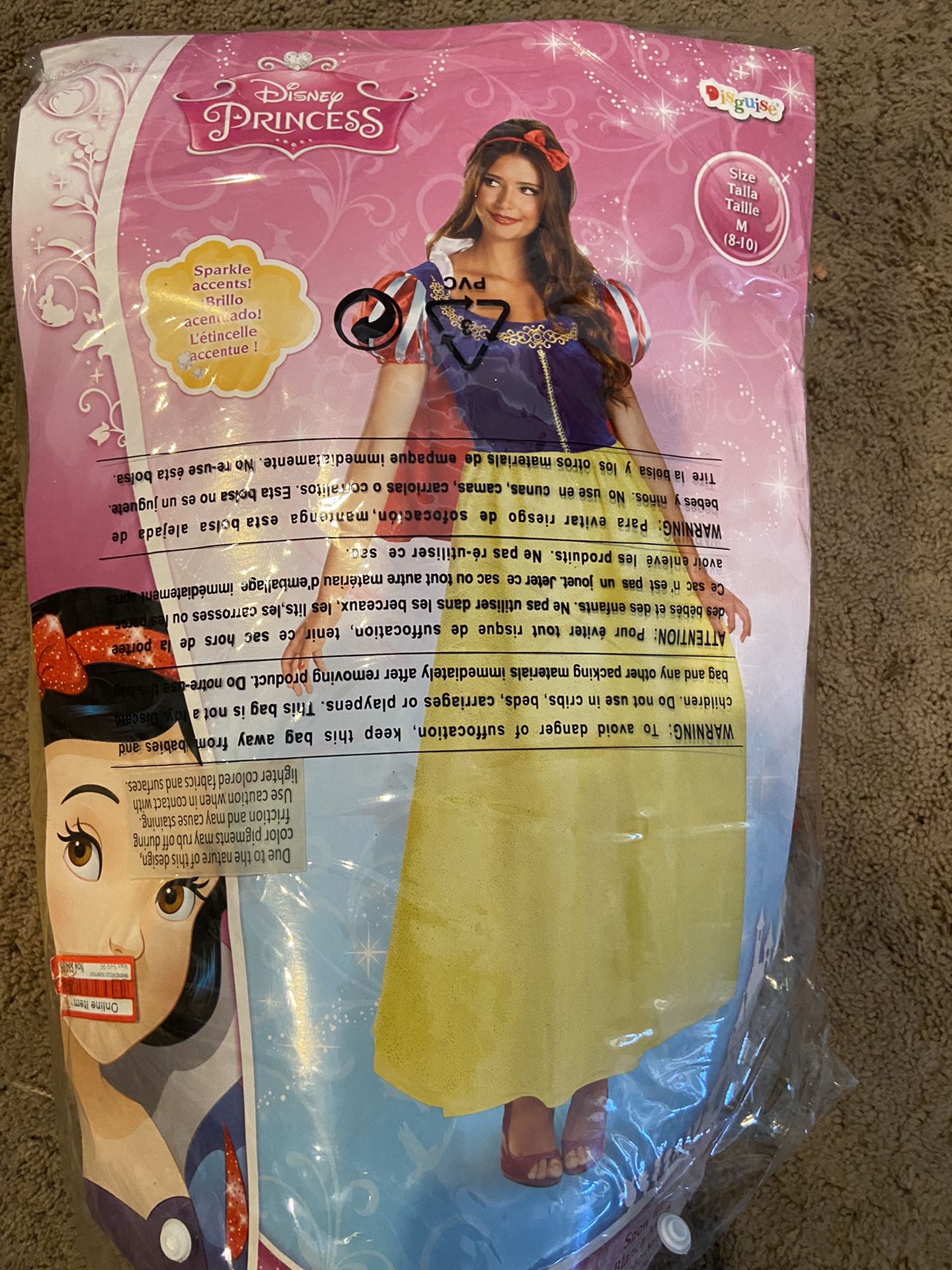 Child’s Size Medium Snow White Costume  Size 8-10