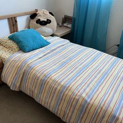 Twin Bed - frame and mattress