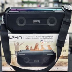 Bluetooth Portable Party Boombox Dolphin Speaker| 40 Watts | Strap to carry |