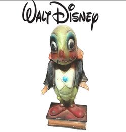 RARE Antique Walt Disney Pinocchio Jiminy Cricket 12" Plaster Statue 1930's Rare!