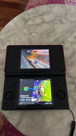 Anbernic RG DS Dual-Screen Retro Handheld - Crimson Red (64GB Card)