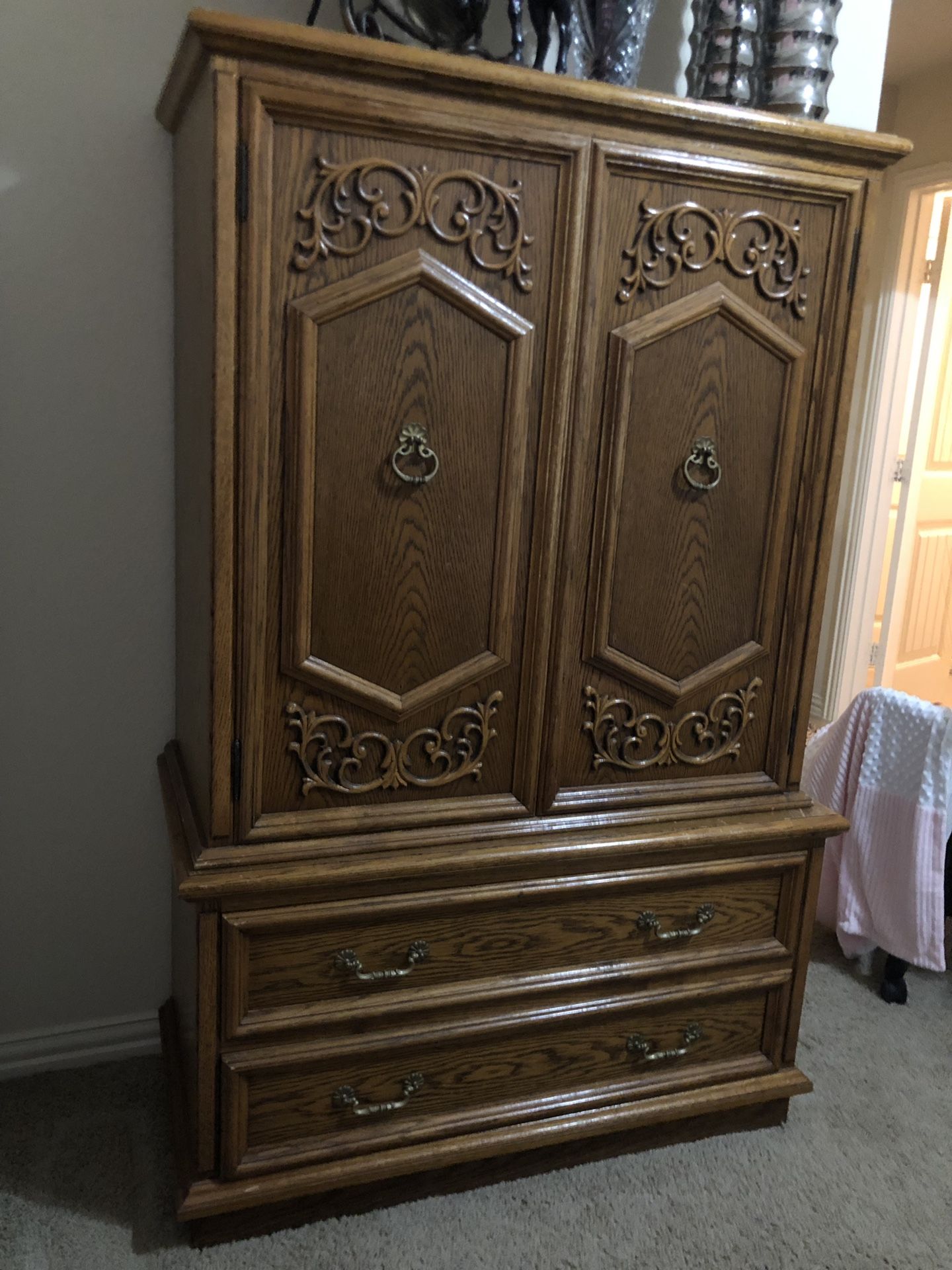 3 Piece Set, Solid Oak Wood.