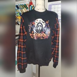Upcycled Oversized Horror Sweatshirt 