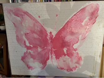 Pink Butterfly Wall Art