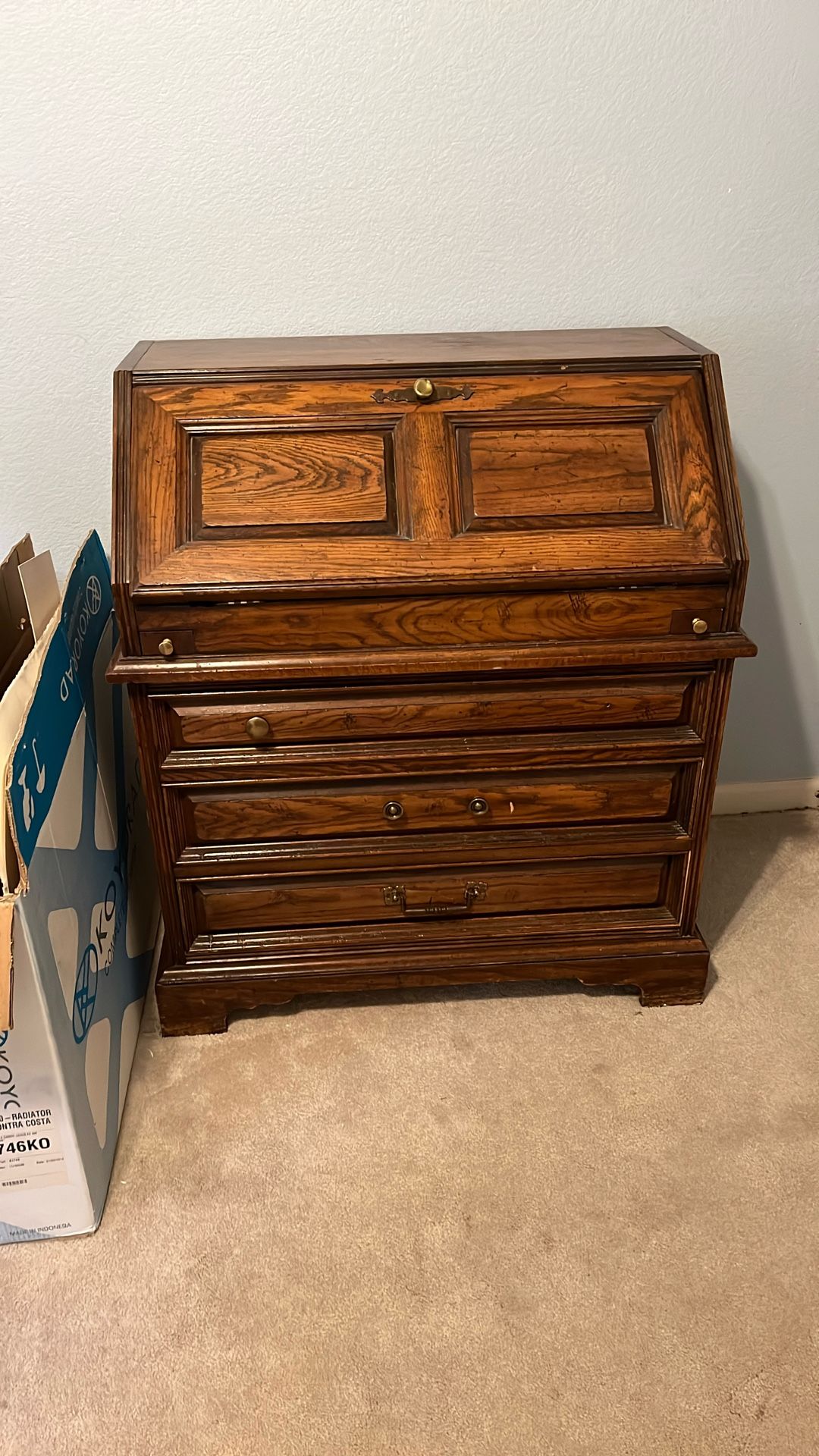 Antique Secretary Desk With Drawers