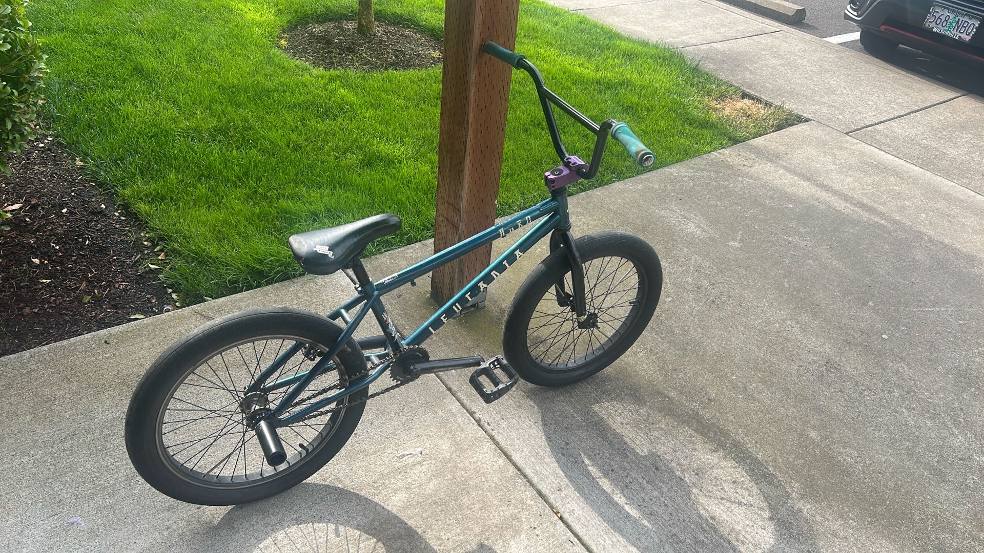 HARO BMX Bike Needs New Lug Nuts On Front Tire New Clamp New Chain, New Pedals, One Rip In The Seat