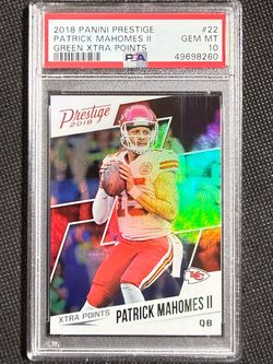 2018 Prestige Xtra Points Green Foil SP #22 Patrick Mahomes II PSA 10 Gem Mint
