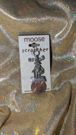 Moose Scratcher Pewter keychain/charm NEW
