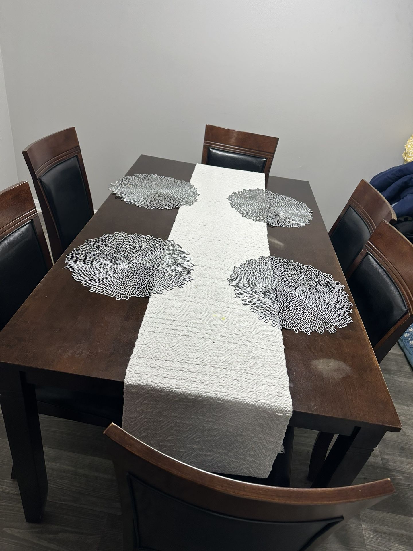Wood Dining Table With 6 Chairs