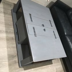 Gray Farmhouse Style/ Rustic Coffee Table