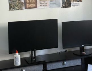 AOC and ACER Black Desktop Monitor