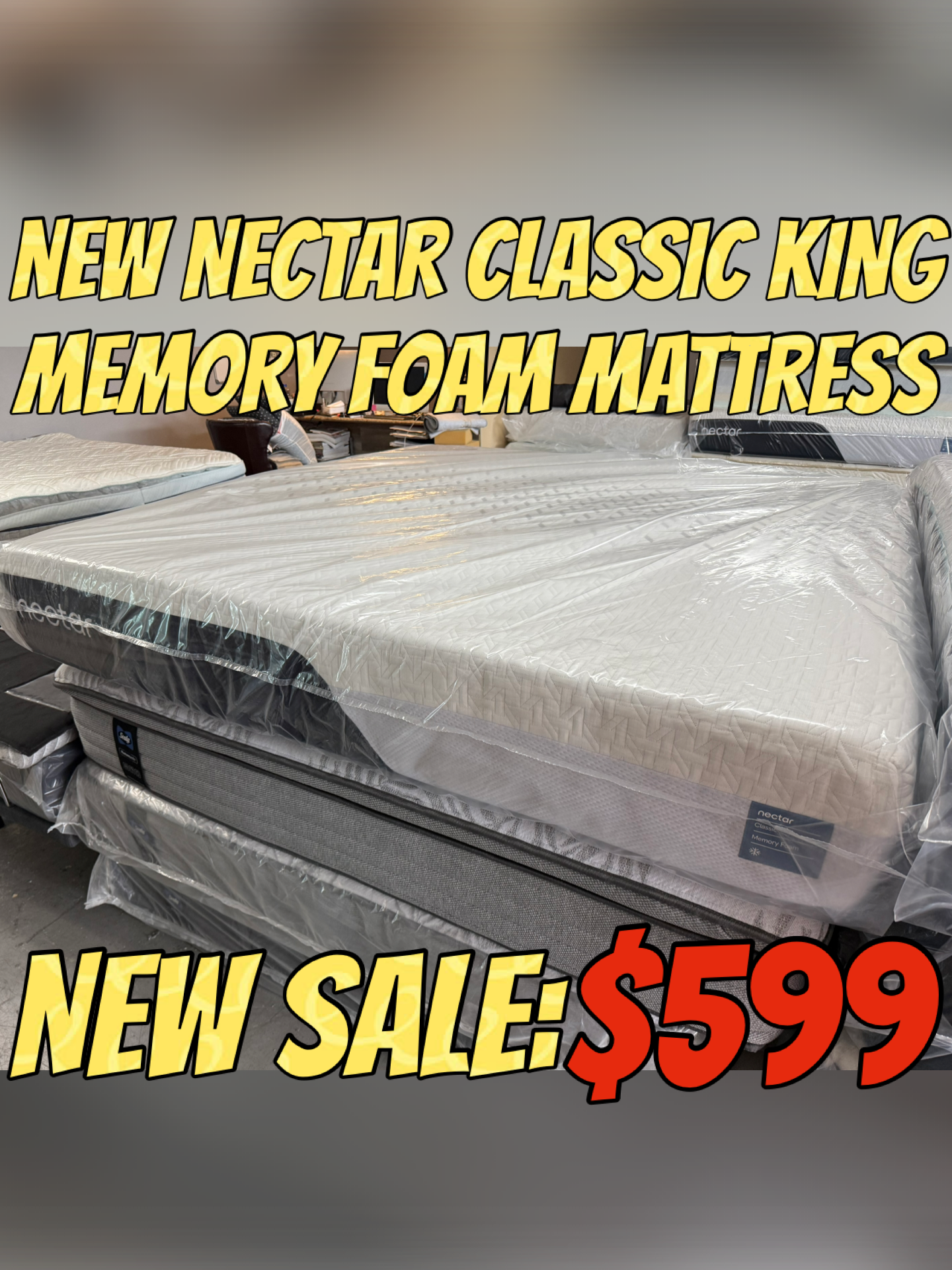 NEW NECTAR CLASSIC KING MEMORY FOAM MATTRESS