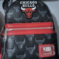 NBA Chicago Bulls Logo Mini Backpack Loungefly 