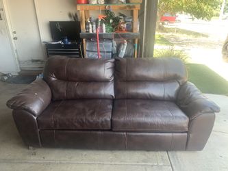 Brown Used Leather Couches $300