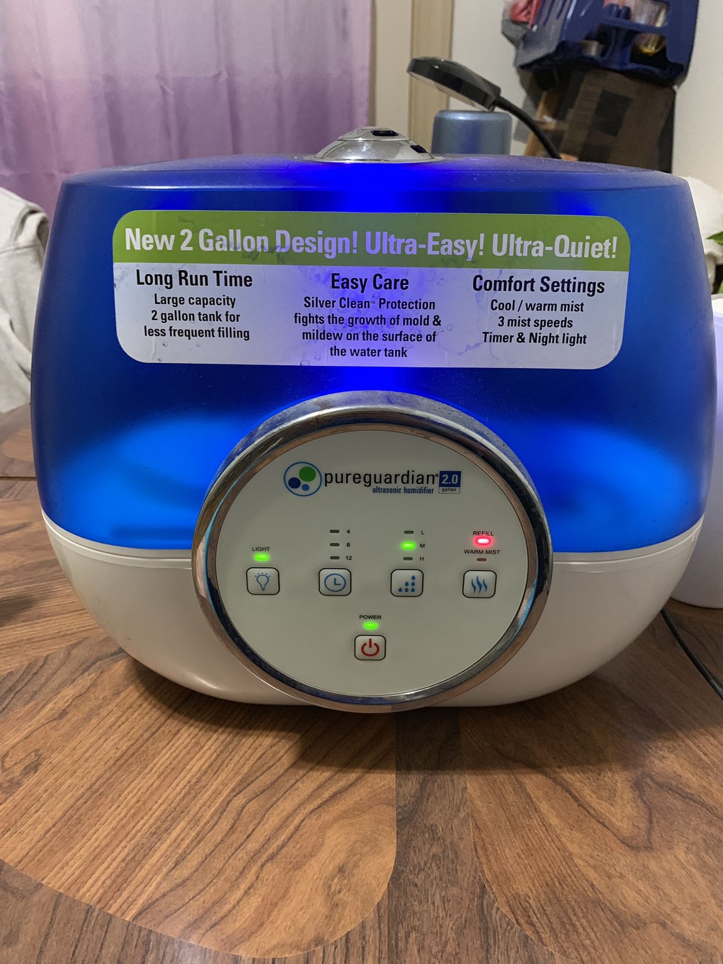 Pure guardian ultrasonic humidifier 2.0g