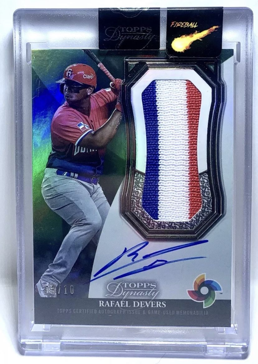 RAFAEL DEVERS 2023 Topps Dynasty Dynastic Decoration PATCH AUTO/10 World Classic