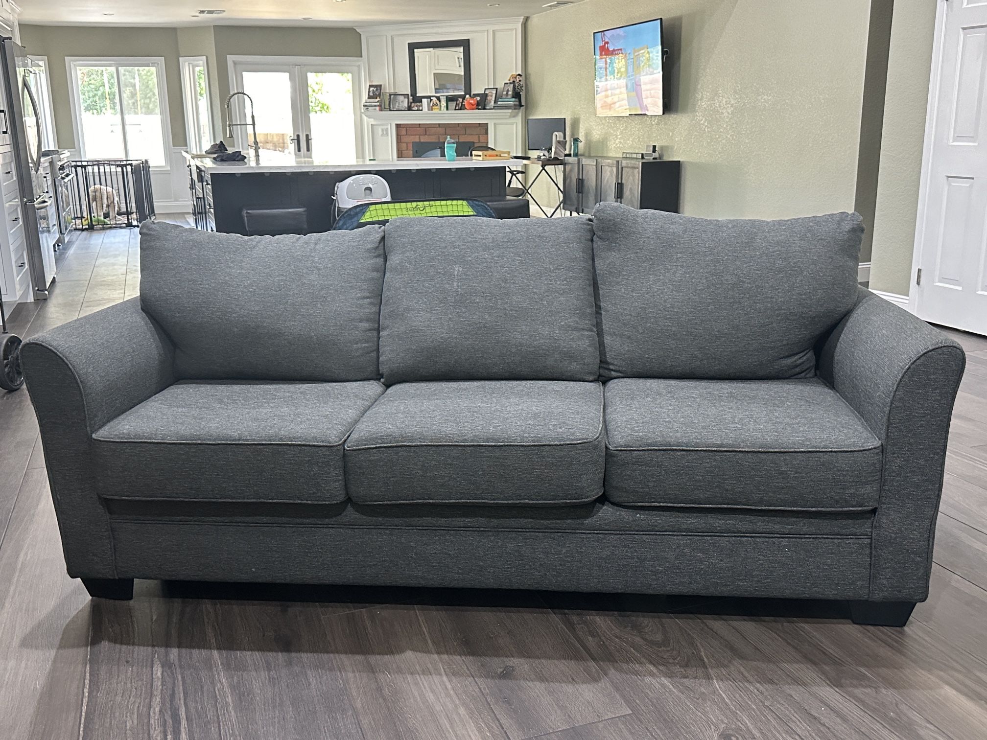 Modern & Comfortable Grey Charcoal Couch