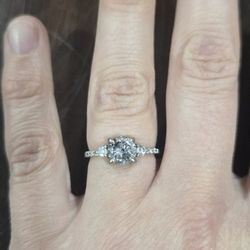 1.3 Carat Salt & Pepper Diamond Engagement Ring