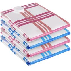 Compression Bags - Compression Storage Bags with 4 pcs, Roll-Up Space Saver Storage Bags for Travel, Comforters Blankets, Clothes, Pillows, Travel Spa