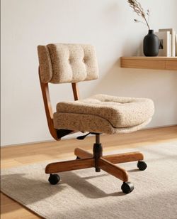 Vintage Oak Swivel Office Chair